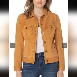 Liverpool Temma Cropped Denim Jacket - Amber Dawn - Size Small